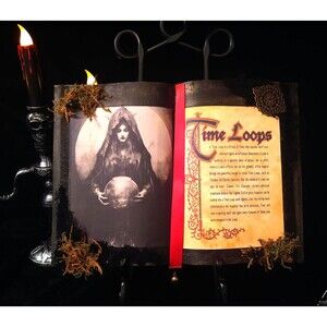 TIMELOOPS WITCH Spell Halloween SpellBook Spooky Witchy Gothic Decor